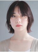ボブルフ　ネビージュ　小顔　レイヤー　シースルー　ワンレン