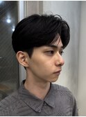 毛流れセンターパートニュアンスパーマ