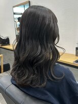 ラル 水戸県道50号店(Lalu.)&nbsp;黒髪カタログ/クラゲヘアー/オリーブグレー/水戸