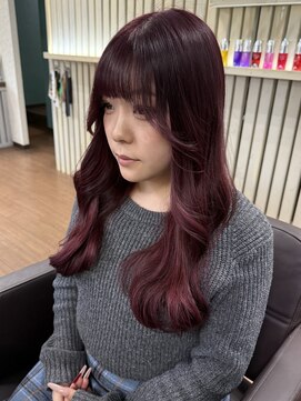 ドォート(Dote hair make) 大人ガーリー ワインレッドカラー