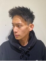 メゾンフォーメン 心斎橋店(Maison for men) ソフトツイストパーマ スパイキーショート アップバンク