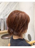 ニュアンスパーマ×オレンジブラウン