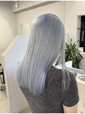 アイスグレージュケアブリーチダブルカラーブルーシルバー横浜駅