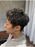 アップバング ツイストパーマ