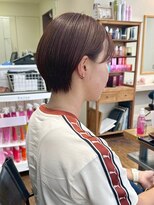 ナック 茶屋町(knack chayamachi) 艶ピンクブラウンショート【阪急梅田】
