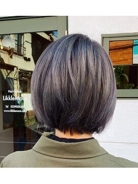 リコモ(Likkle More) ブリーチ×グレー　担当中嶋【十条美容室ＬｉｋｋｌｅＭｏｒｅ】