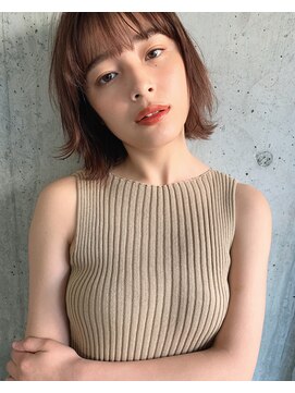 クラフト ヘア デザイン(CRAFT HAIR DESIGN) レイヤーボブ×ピンクブラウンベージュ