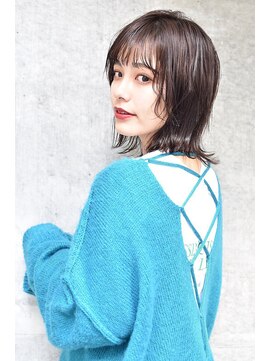 ルーク 立川(LUK) Lien☆ウェット外ハネボブ×ダークローライトアッシュブラウン