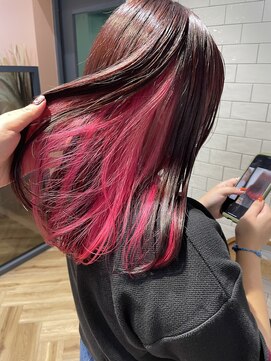 ループウエスト(LOOP WEST) ピンクブラウン×インナーピンク