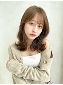 韓国風くびれヘア×柔らかベージュ