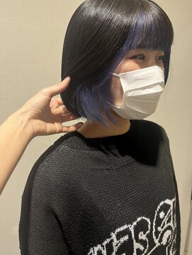 ヘアーデザイン シュシュ(hair design Chou Chou by Yone) ☆chouchou☆インナーコバルトブルーカラー