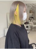 ホワイトベージュ×イエロー