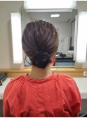 ドレスヘア編み込みゆるふわ巻きヘアセット