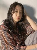 アッシュグレージュ ロングヘア 秋冬