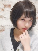 大人かわいい/レイヤーロング/グレーベージュ/前髪パーマ/錦糸町