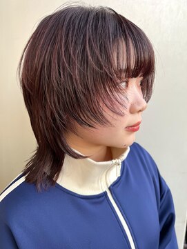 エアー 青山(AIR) ウルフカット/ダークレッド/暖色カラー/赤髪/10代.20代