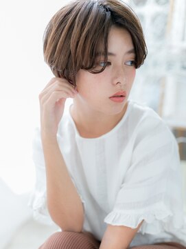 モッズヘア 上尾西口店(mod's hair) センターパートくせ毛風小顔マッシュショートc6上尾20代30代40代