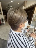 【numa】大人美髪ショート/アッシュグレイ