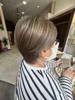 ジャストビューティサンク 上大岡(Just Beauty CiNQ)&nbsp;【numa】大人美髪ショート/アッシュグレイ