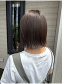 オリーブベージュ 切りっぱなしボブ ☆