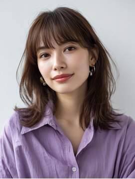 ミディアムレイヤー　ナチュラルブラウン【TELA HAIR南流山店】