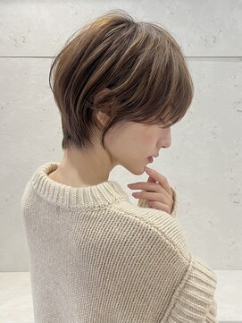 コール ネックス ザ サロン 表参道(COALL nex the salon) ミルクティーベージュ前髪あり大人ショート