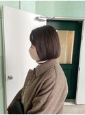 ダークアッシュ/ミディアムレイヤーカット/小倉