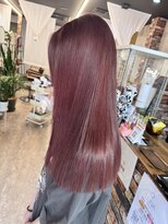 ルーナヘアー(LUNA hair) アプリコットピンクオレンジダブルカラーブリーチリタッチ10代