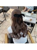 ブリーチなしWカラーで作る透明感たっぷりブラウン