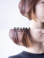 ダブル(DOUBLE) 顔まわりに彩添えるシンプルボブ