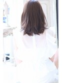 ミルクブラウン/ダークパープル/ナチュラルショート/夏/センター