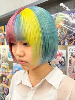 オタクヘア 渋谷(OTAKU HAIR)の写真/-推しカラー(特殊カラー)部門-堂々の受賞★[渋谷駅/ダブルカラー/裾カラー/テールカラー/イヤリングカラー]