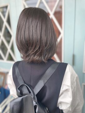 ランダーブルー(LANDER BLUE) 外ハネミディアム/ナチュラルハイライト/のばしかけヘア