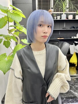 チュダック(ChuDuck) 韓国風《ペールブルー》ハイトーン/ケアブリーチ/ダブルカラー