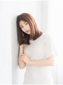 シースルーバング×大人ミディ