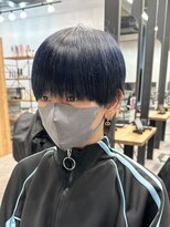 エルマーク 天王寺(L-MARK)&nbsp;黒髪マッシュナチュラルマッシュメンズヘア韓国ツーブロック