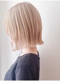 Say.切りっぱなしボブブリーチハイトーンミニボブ外ハネボブ原宿