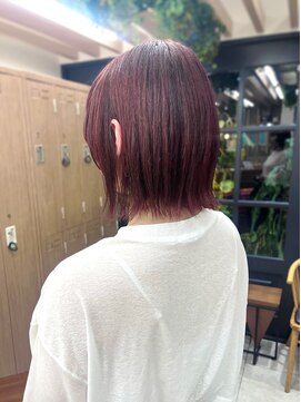 リサプラン(RISA plan) ボルドーカラー/切りっぱなし/似合わせ/イエベ