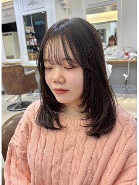 ネオリーブアイム 横浜西口店(Neolive aim) 韓国風♪ミディアムレイヤーカット【横浜】nana