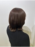 20代30代大人可愛い★小顔ボブ丸み　ショコラブラウン