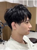 メンズマッシュ刈り上げ波巻きツイストスパイラルパーマ北千住