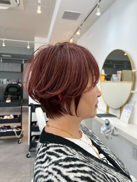 アルトル 池袋(altru) 大人可愛い骨格補正ひし形ショート【チェリーブラウン】元重