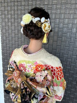 ルシード スタイル レクラ 栄生店(L'UCIDO STYLE L'eclat)の写真/【栄生駅30秒/P有】和装の着付けは[L'eclat]にお任せ!あなたに合わせたヘアスタイルで素敵な思い出作りを♪