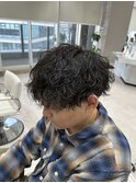 【マッシュ×波巻きパーマ】