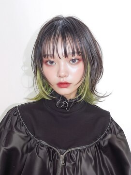 モアナ バイ ヘッドライト 長野駅前店(Moana by HEADLIGHT) #長野駅前#くびれボブ#インナーカラー#デザインカラー