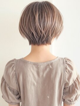 カバーヘア ブリス 川口(COVER HAIR bliss) 丸みショートボブ×ミルクティーベージュ/くびれヘア小顔p川口