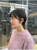 丸みショート/耳掛けショート