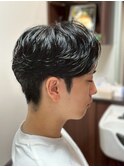 フェザーパーマ/メンズパーマ/束感/ツーブロック/理容室