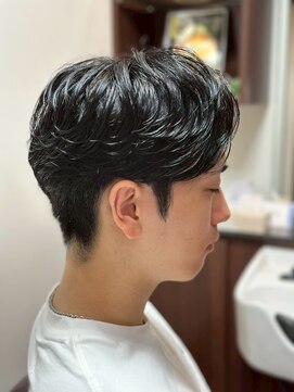 フェザーパーマ/メンズパーマ/束感/ツーブロック/理容室