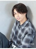 センターパート/メンズカット